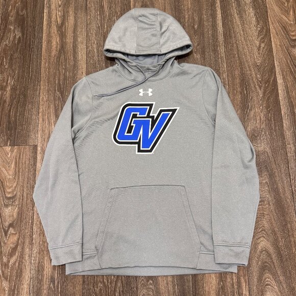 Grand Valley State University Hoodie Men's Large Gray Under Armour GoldGear - Picture 1 of 7